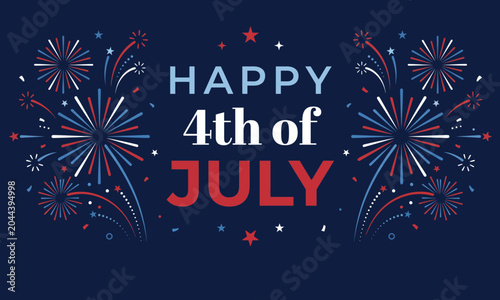 Happy 4th of july fireworks celebration usa independence day