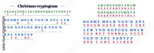 Konstfotografi Holiday cipher puzzle vector