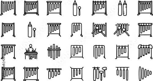 Fotografie Music Percussion Instruments Line Art Icons