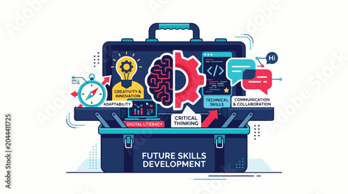 Future Skills Development Career Growth Vector