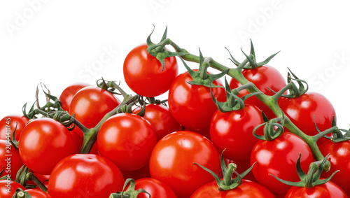 Ripe red cherry tomatoes on vine