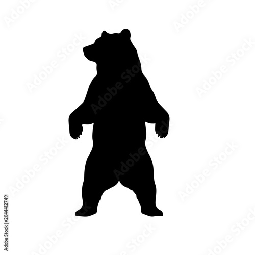 Angry Roaring Bear Vector Art - Aggressive Grizzly Mascot Clipart