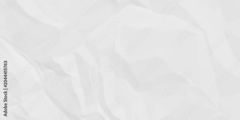 Fototapeta premium White crumpled paper texture. White wrinkled paper texture. White crumpled and top view textures can be used for background of text or any contents.