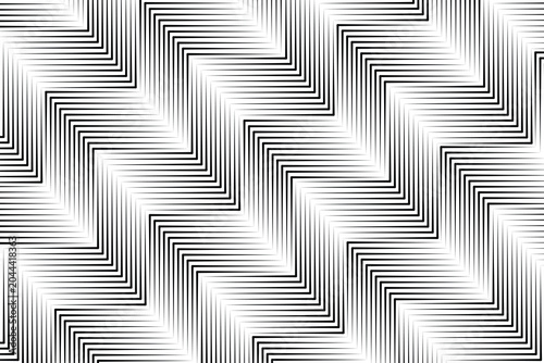 Modern Black and White Striped with stairs steps style. Vector Background for Covers, Advertising, Ads, Packaging. Pattern of Broken Lines and Geometric Shapes. Abstract Swirling Rays. Laser