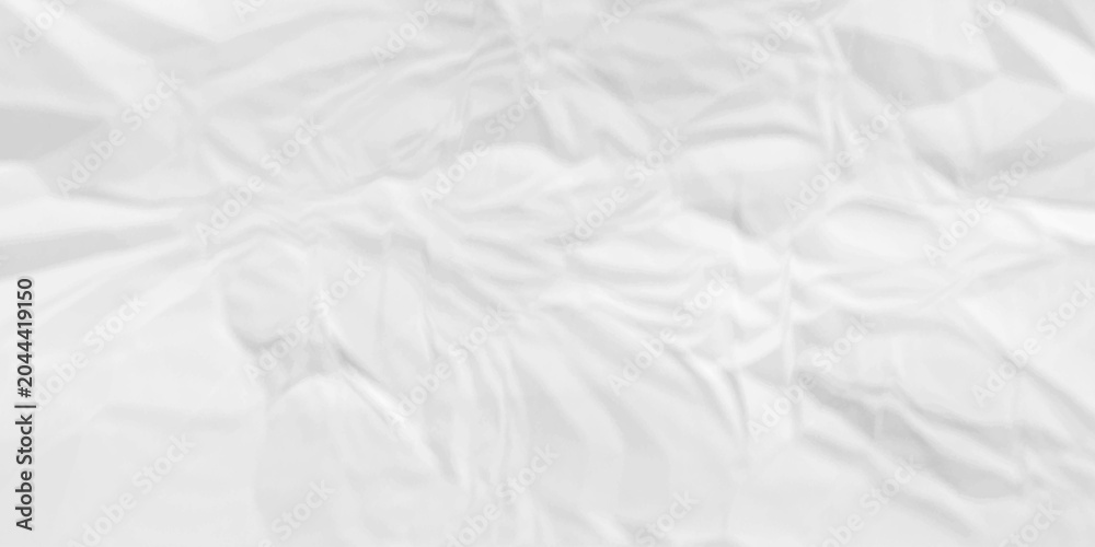 Fototapeta premium White fabric background. white crumpled paper background texture pattern overlay. wrinkled high resolution arts craft and Seamless white crumpled paper.