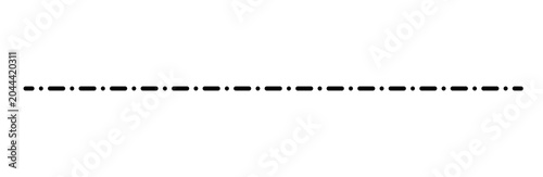 Valokuva Solid Black Morse Code Dashed Dotted Horizontal Line Divider Isolated on Transpa