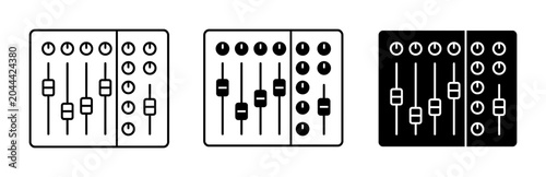 Photos Audio Mixer Console PNG Sliders Knobs, Music Production Control Surface