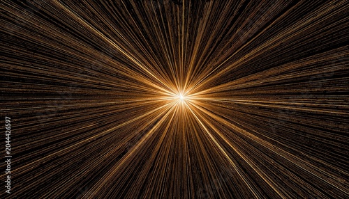 Bright orange starburst emanates from a central point, radiating outwards