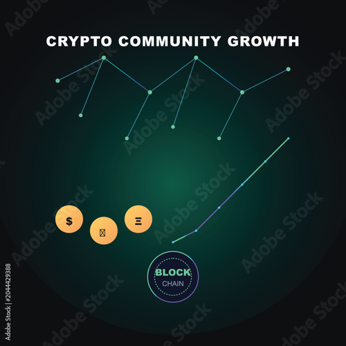 The crypto community experiences rapid growth with blockchain technology and cryptocurrency adoption.