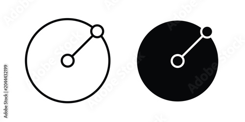 Bild auf Leinwand Radius icon clipart and thin stroke versions pack