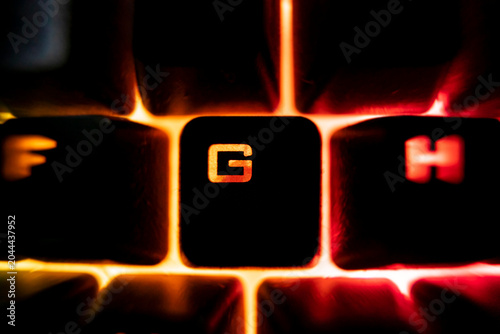Bild auf Leinwand Backlit keyboard detail 3