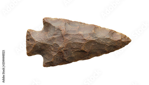 Ancient Stone Arrowhead Artifact Isolated