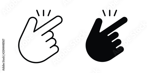 Foto Easy icon lineart style, silhouette flat icons