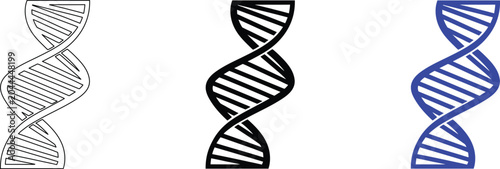 Foto Double helix structure representing genetic code and biological research science