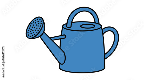 Watering can with a smooth blue finish simplifies garden care for everyone.