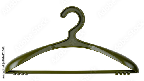 Obraz na płótnie Olive green plastic hanger with notches for straps