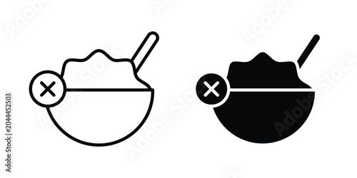 Obraz na plátně Lack of appsetite icon lineart style, silhouette flat icons