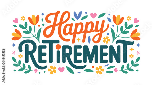 happy retirement floral greeting card flowers celebration