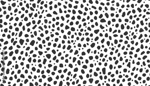 Minimal Black Animal Print Seamless Pattern White Background Modern Stylish Wildlife Design