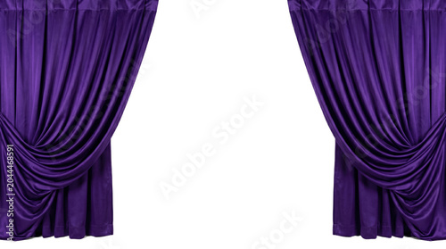 Fotografía Purple Velvet Theater Curtains Opening