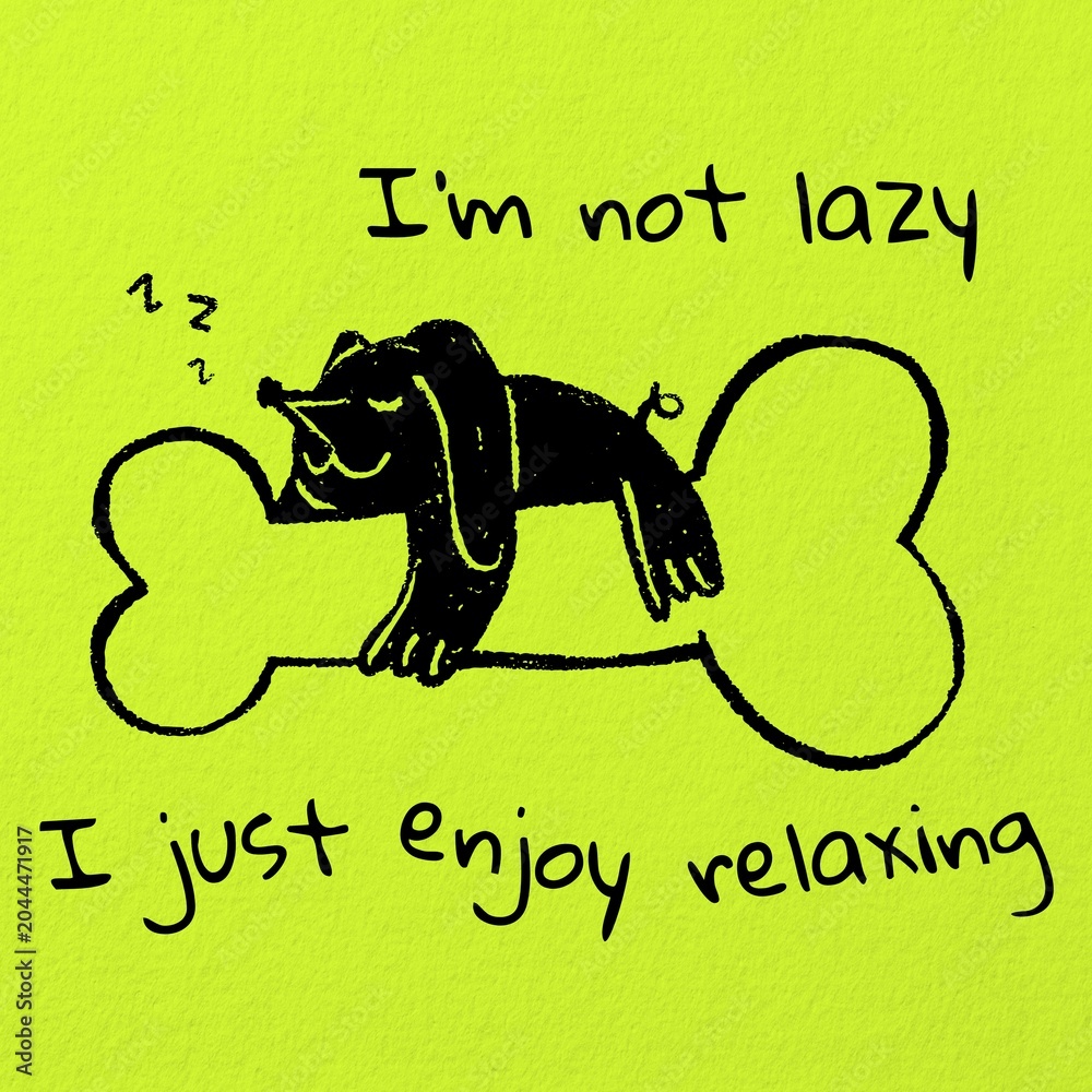 Obraz premium Funny lazy quote post template