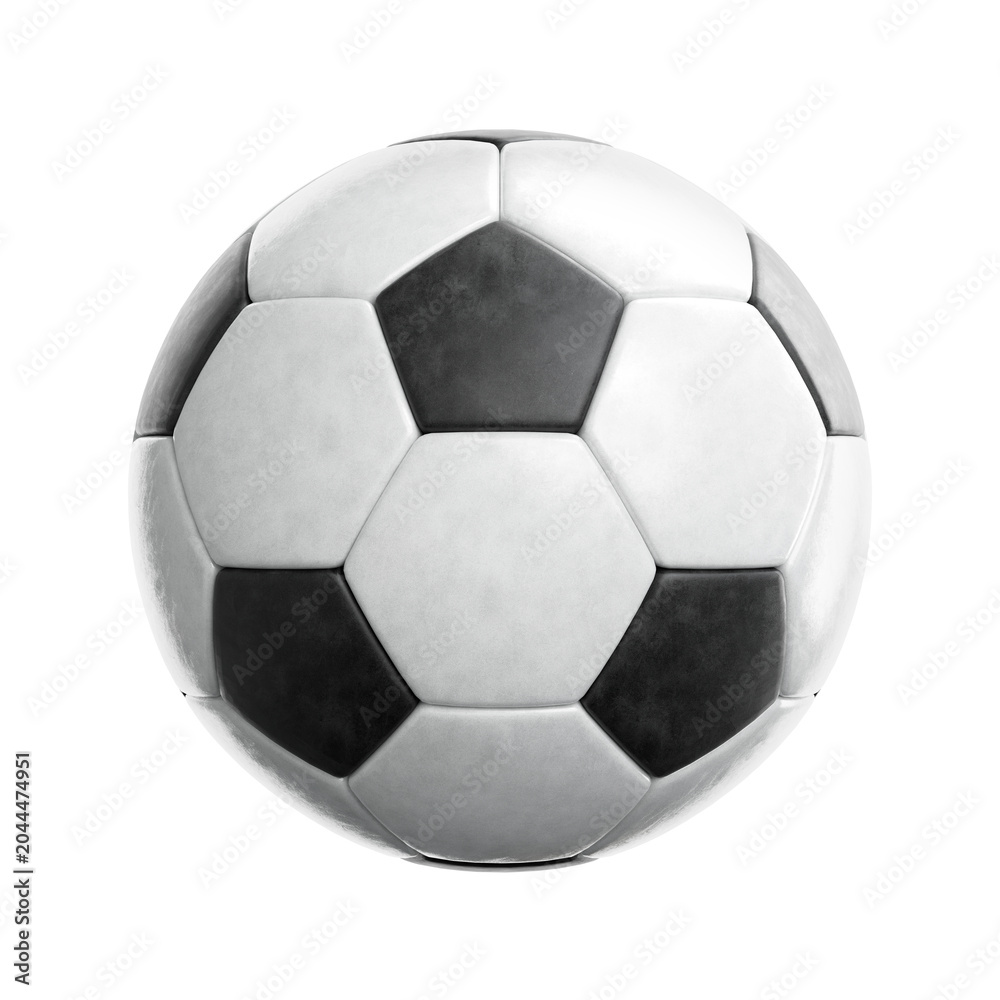 Fototapeta premium 3d rendering soccer ball classic design on white background sporting