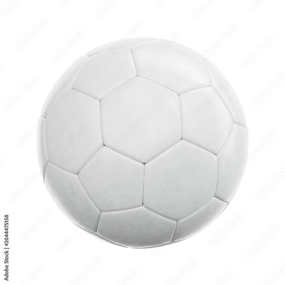 Fototapeta premium 3d rendering white soccer ball with transparent background