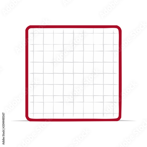 Simple red bordered grid on white background