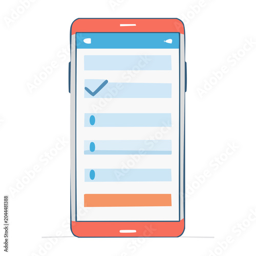 Smartphone checklist with completed task