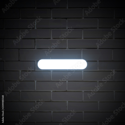 Foto Hyphen sign in white neon illustration