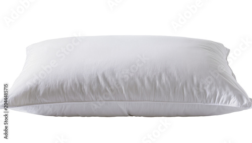 Tableau sur toile Soft white pillow with textured fabric and stitched seam