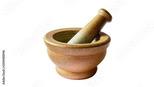 Ceramic mortar and pestle kitchen tool