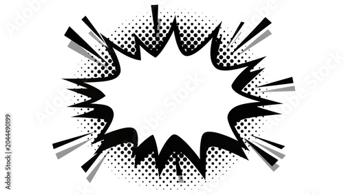Fotografija Comic book speech bubble explosion shape with halftone dots