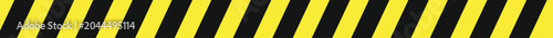 Set of caution tapes with black and yellow,black and red diagonal slashes or chevron print. Warning borders in construction work zone or crime scene. Danger, Attention tapes. Flat vector illustration 