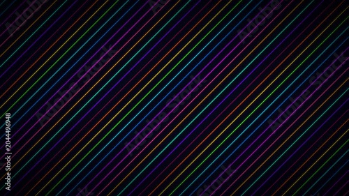 Vibrant neon diagonal lines creating a smooth rhythmic motion animation effect for modern digital backgrounds and colorful abstract video projects