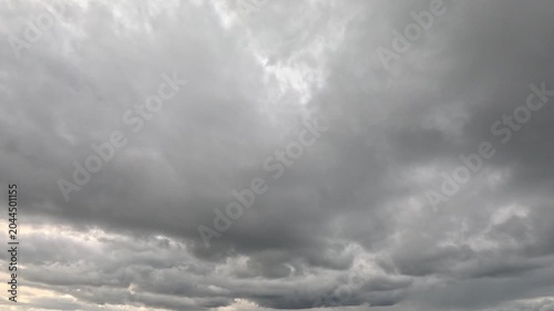 Clouds sky overcast time-lapse of thick gray storm clouds moving across the sky creating a moody dramatic atmosphere