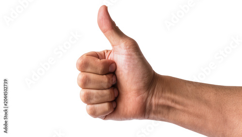 Konstfotografi Hand showing thumbs up gesture, close-up view