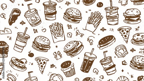 Fast food pattern.