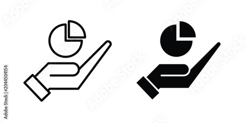 Принти на полотні Contribution icon stroke and solid black editable vectors