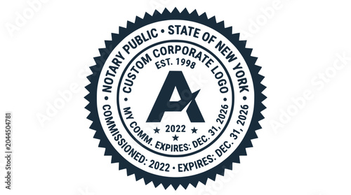Foto New York Notary Public Stamp Seal