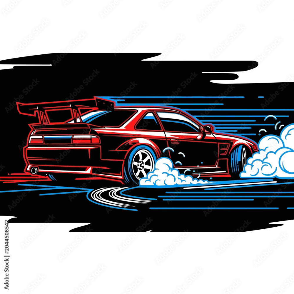 Naklejka premium Drifting Sports Car