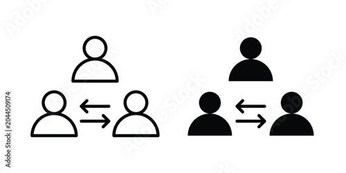 Photos Mediator icon stroke and solid black editable vectors