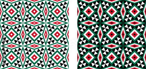 mexican aztec pattern set for decoration and etc. vector illustration. geometric background