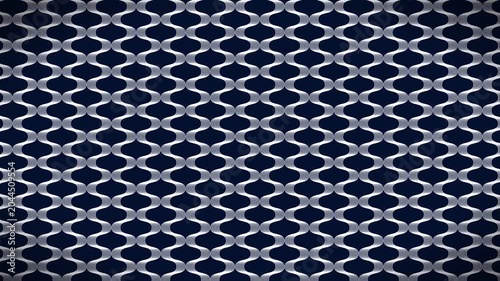 Minimalist white wave pattern moving across a dark blue background in this seamless digital motion video animation loop design element