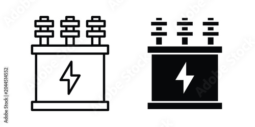 Tableau sur toile Transformer icon stroke and solid black editable vectors