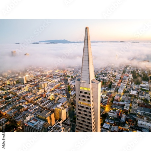 aerial view of the city