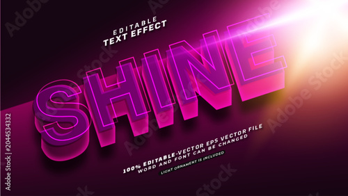 Obraz na płótnie Editable Shine Text Effect