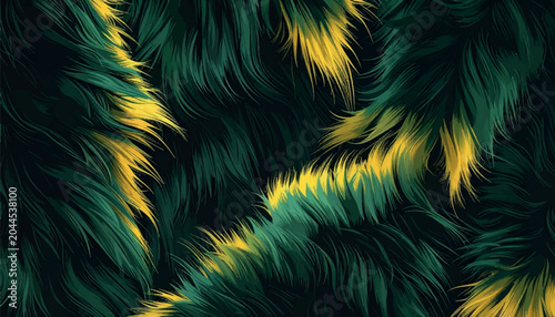 Valokuva Luxury dark green fur vector background