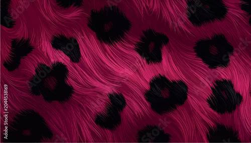 Canvas Print Luxury fuchsia pink fur vector background
