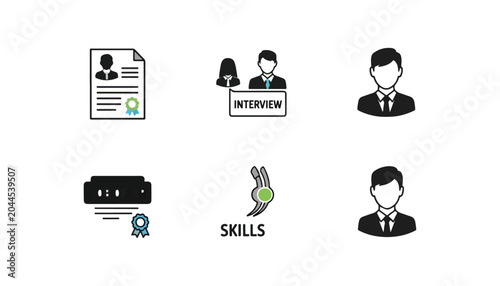 Business icons interview skills resume